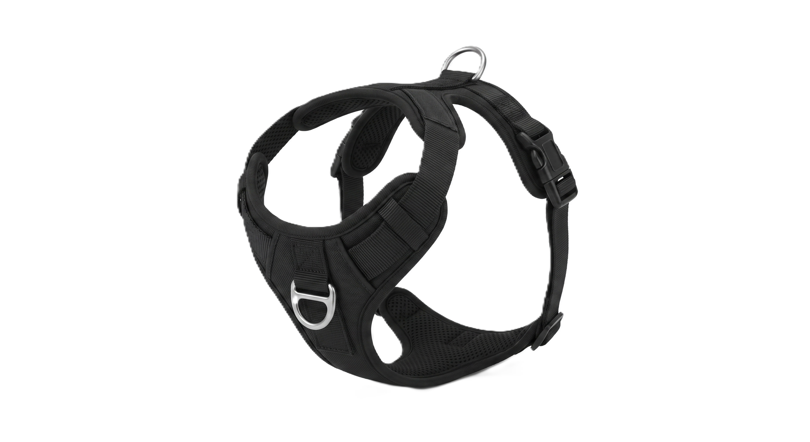 No-pull harness - front-clip design with chest attachment ring and shoulder straps